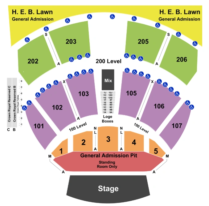 Germania Insurance Amphitheater Seating Chart
